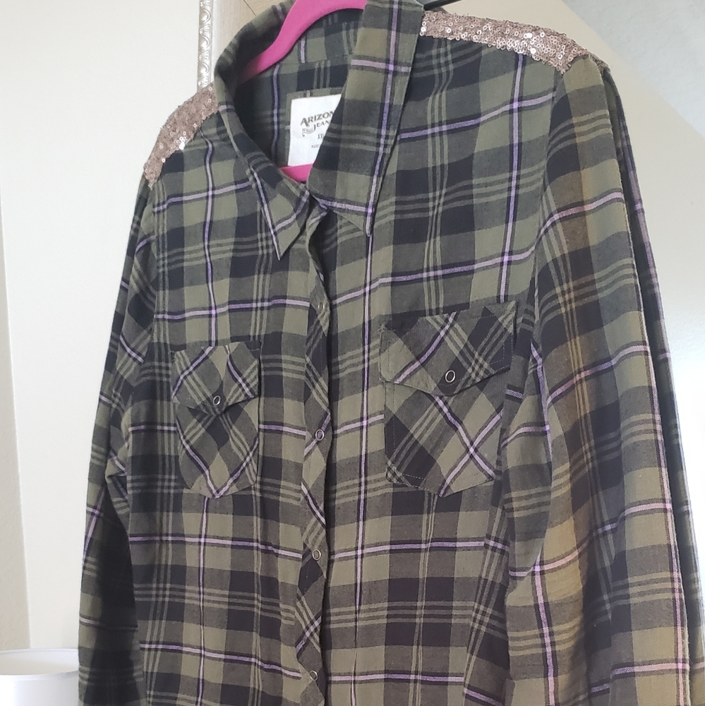 💜 Arizona Glam Flannel with Sequins 💜